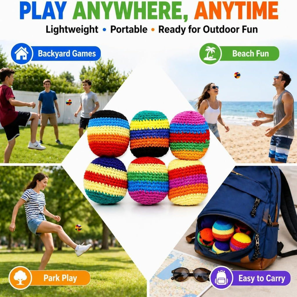 Handwoven Knitted Footbag (6,12pc)