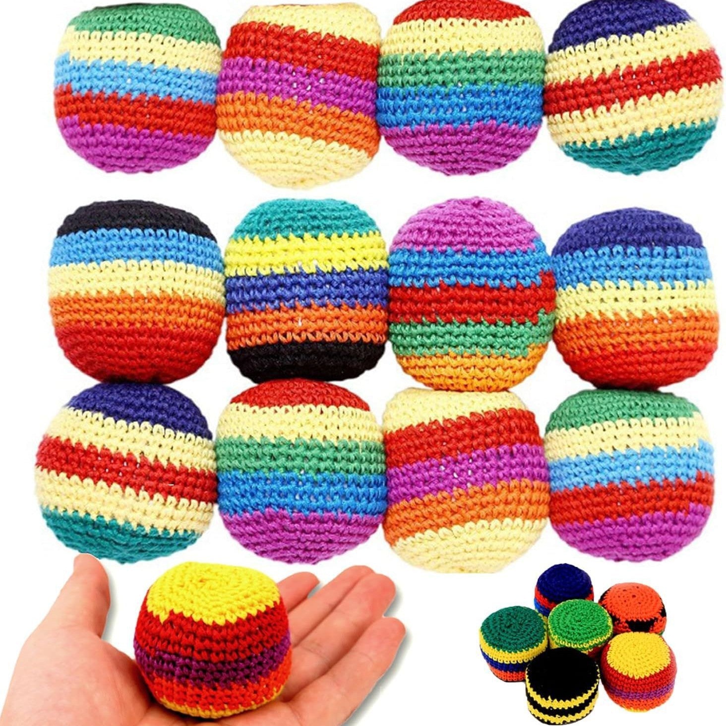 Handwoven Knitted Footbag (6,12pc)